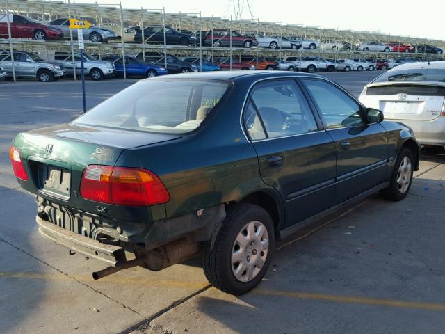 1HGEJ657XXL022643 - 1999 HONDA CIVIC LX GREEN photo 4