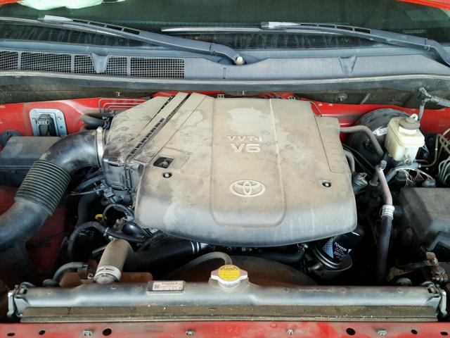 5TFJU52157X001920 - 2007 TOYOTA TUNDRA RED photo 7