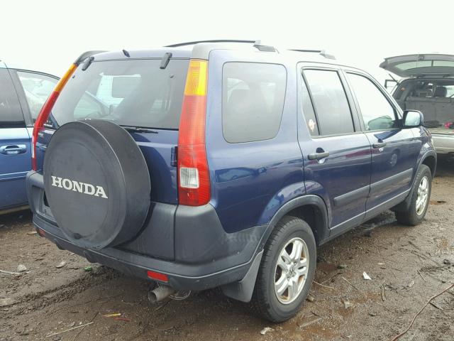 JHLRD78833C027780 - 2003 HONDA CR-V EX BLUE photo 4