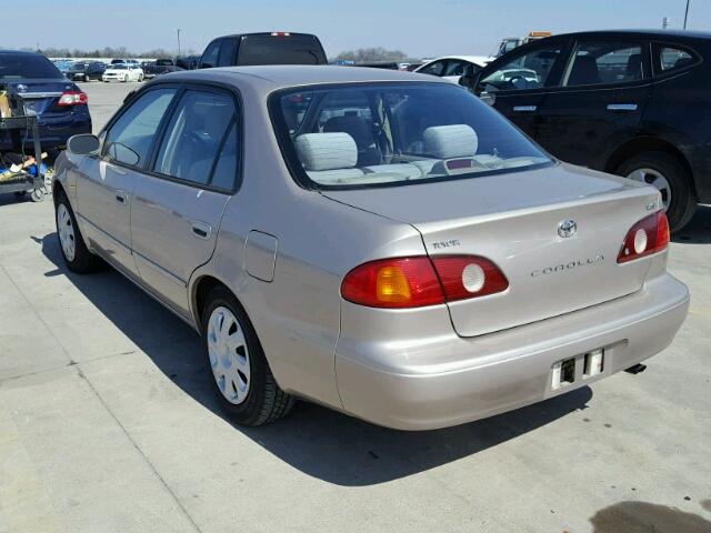 1NXBR12E61Z514311 - 2001 TOYOTA COROLLA CE TAN photo 3