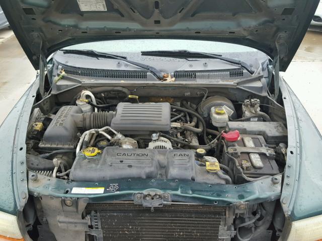 1B7HL48N72S556282 - 2002 DODGE DAKOTA QUA GREEN photo 7