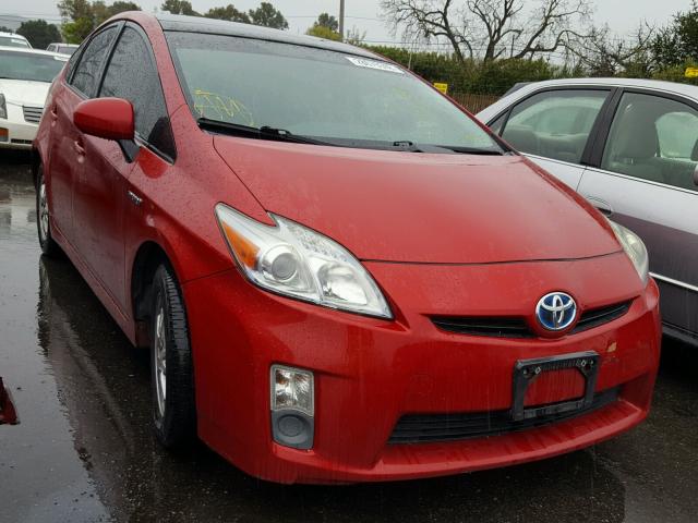 JTDKN3DU0A0023918 - 2010 TOYOTA PRIUS RED photo 1