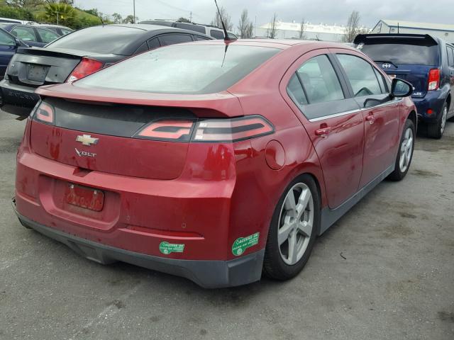 1G1RF6E4XDU136986 - 2013 CHEVROLET VOLT RED photo 4