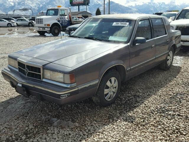 1B3XC56R9ND787699 - 1992 DODGE DYNASTY LE GRAY photo 2