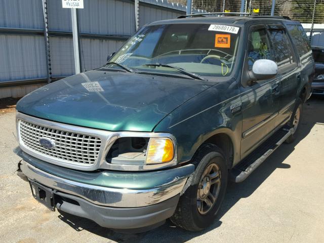 1FMRU17L4XLC11062 - 1999 FORD EXPEDITION GREEN photo 2