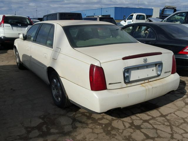 1G6KD54Y12U177343 - 2002 CADILLAC DEVILLE WHITE photo 3