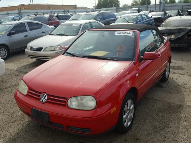 3VWDC21V92M800632 - 2002 VOLKSWAGEN CABRIO GLX 红色 照片 2