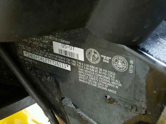 1HD1FC4127Y716111 - 2007 HARLEY-DAVIDSON FLHTCUI Екі түсті фото 19