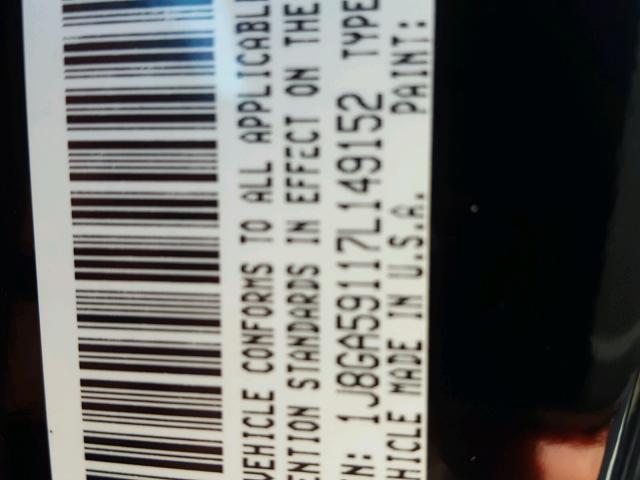 1J8GA59117L149152 - 2007 JEEP WRANGLER S 黑色 照片 10