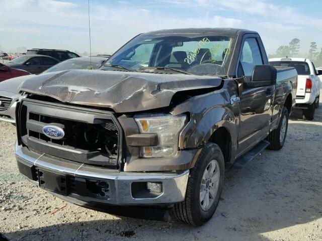 1FTMF1C82HKC90314 - 2017 FORD F150 BROWN photo 2