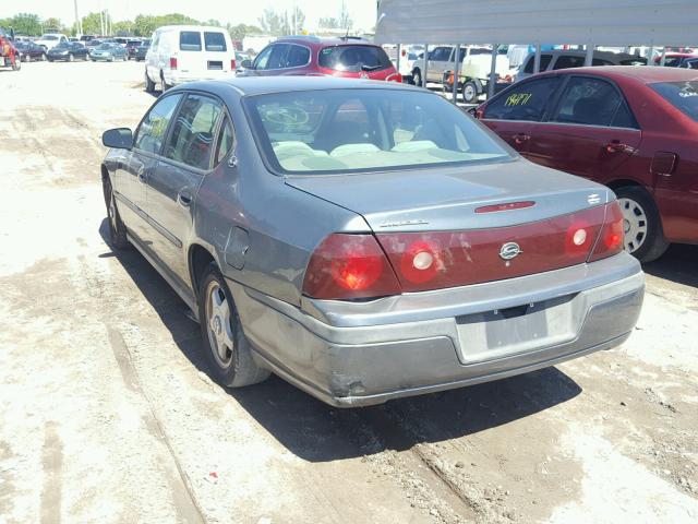 2G1WF52E949202256 - 2004 CHEVROLET IMPALA GRAY photo 3