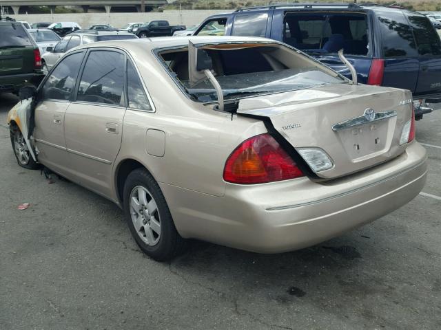 4T1BF28B22U249335 - 2002 TOYOTA AVALON XL TAN photo 3