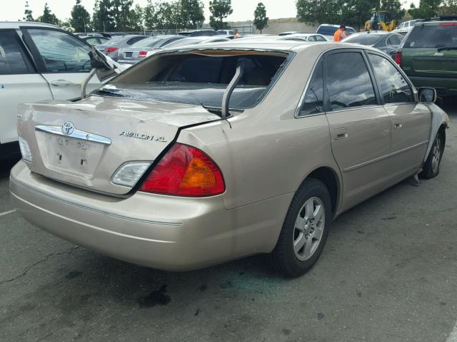 4T1BF28B22U249335 - 2002 TOYOTA AVALON XL TAN photo 4