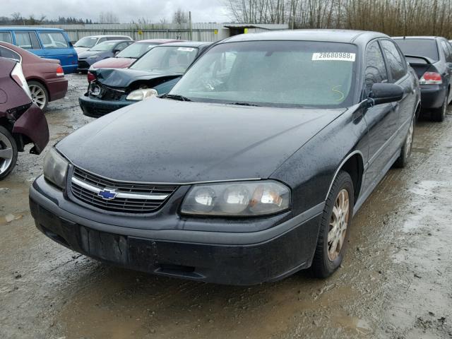 2G1WF52E929260901 - 2002 CHEVROLET IMPALA BLACK photo 2