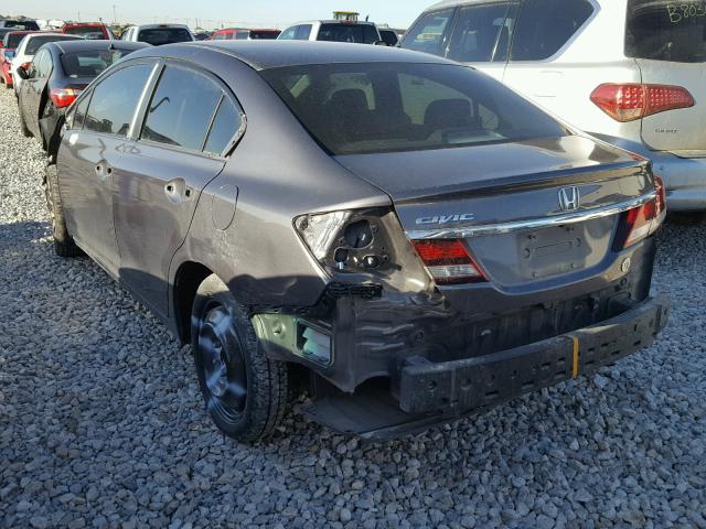 19XFB2F92EE079160 - 2014 HONDA CIVIC EXL GRAY photo 3