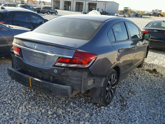 19XFB2F92EE079160 - 2014 HONDA CIVIC EXL GRAY photo 4