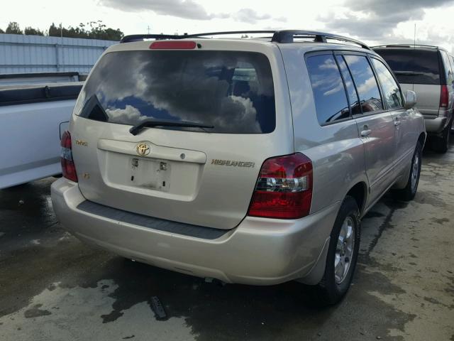 JTEDP21A760105185 - 2006 TOYOTA HIGHLANDER BEIGE photo 4