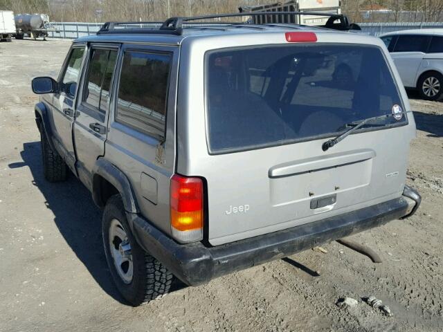 1J4FF48S7YL254203 - 2000 JEEP CHEROKEE S GRAY photo 3