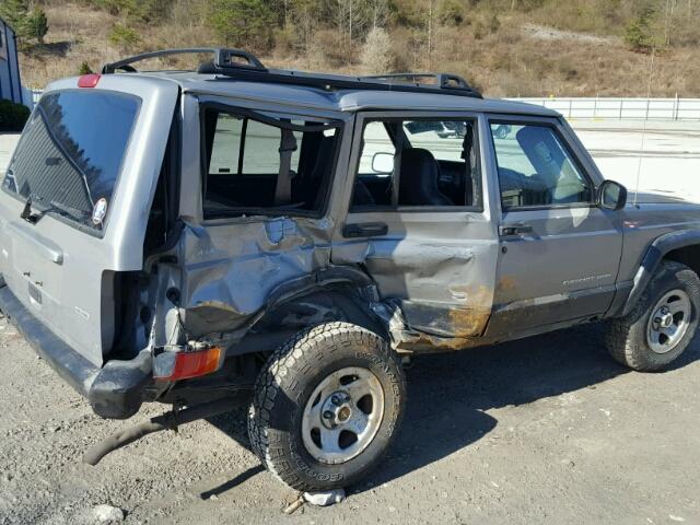 1J4FF48S7YL254203 - 2000 JEEP CHEROKEE S GRAY photo 9