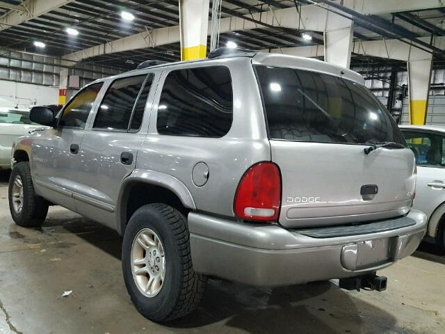 1B4HS28NX1F522879 - 2001 DODGE DURANGO SILVER photo 3