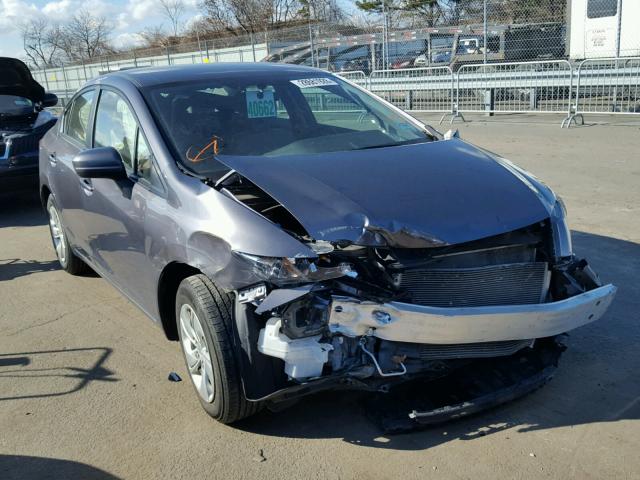 19XFB2F51FE706333 - 2015 HONDA CIVIC LX GRAY photo 1