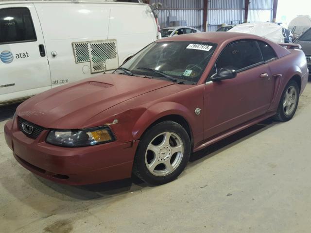 1FAFP40694F184445 - 2004 FORD MUSTANG RED photo 2