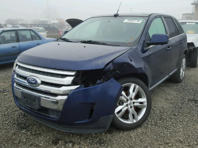 2FMDK3KC4BBA06529 - 2011 FORD EDGE LIMIT BLUE photo 2