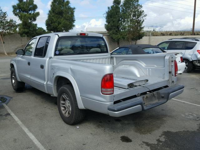 1D7HL38K34S639765 - 2004 DODGE DAKOTA QUA SILVER photo 3