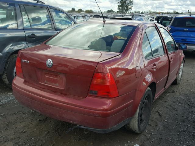 3VWSC29M6YM024486 - 2000 VOLKSWAGEN JETTA GLS MAROON photo 4