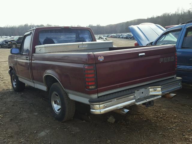 1FTEF15Y8TLA88078 - 1996 FORD F150 BURGUNDY photo 3