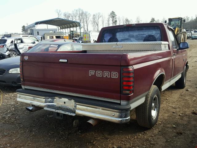 1FTEF15Y8TLA88078 - 1996 FORD F150 BURGUNDY photo 4