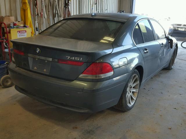 WBAGL63482DP50665 - 2002 BMW 745 I GRAY photo 4