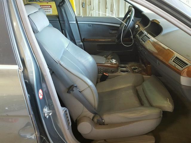 WBAGL63482DP50665 - 2002 BMW 745 I GRAY photo 5