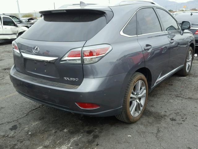 2T2ZK1BA8FC181811 - 2015 LEXUS RX 350 GRAY photo 4