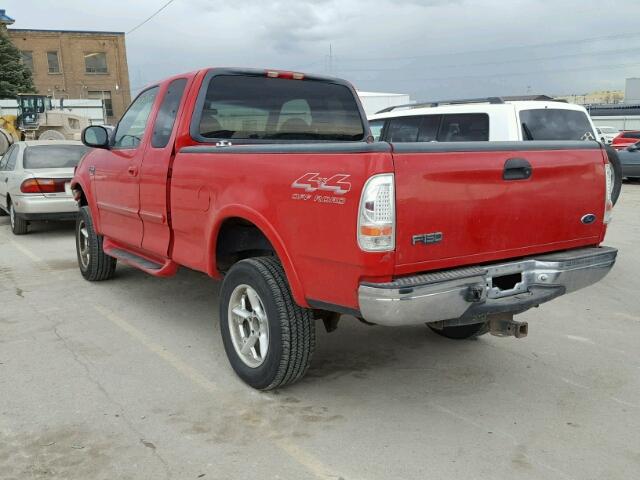 2FTRX18W8XCA02972 - 1999 FORD F150 RED photo 3