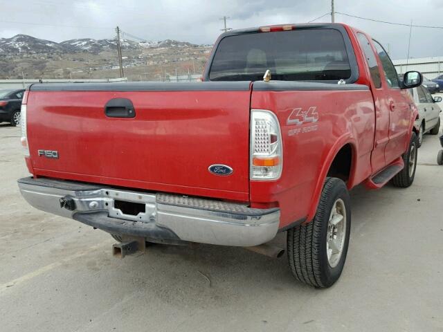 2FTRX18W8XCA02972 - 1999 FORD F150 RED photo 4