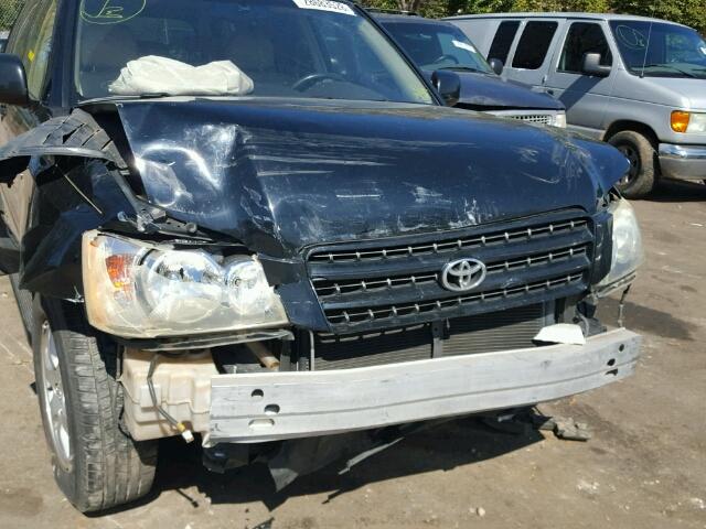 JTEGF21A730113119 - 2003 TOYOTA HIGHLANDER BLACK photo 9