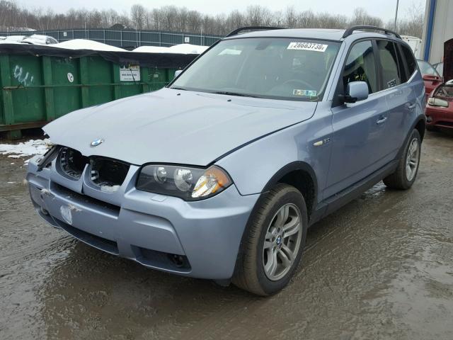 WBXPA93486WD33637 - 2006 BMW X3 3.0I BLUE photo 2