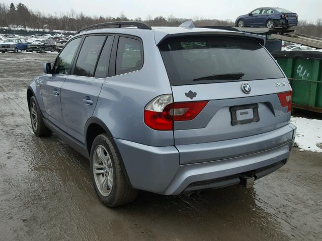 WBXPA93486WD33637 - 2006 BMW X3 3.0I BLUE photo 3