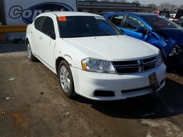 1C3CDZAB4CN323582 - 2012 DODGE AVENGER SE WHITE photo 1