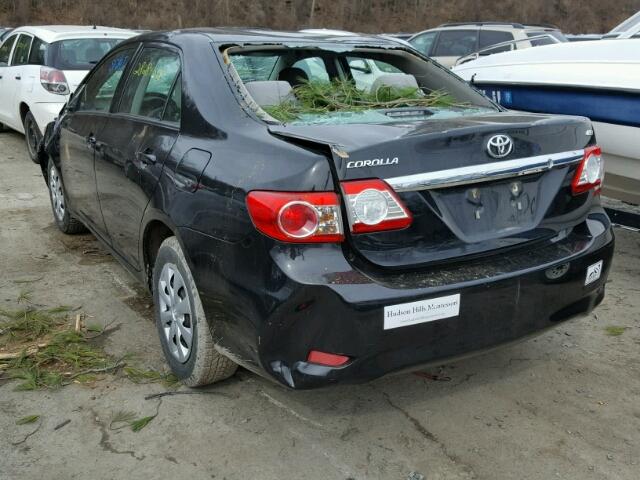 2T1BU4EE7BC728979 - 2011 TOYOTA COROLLA BA BLACK photo 3