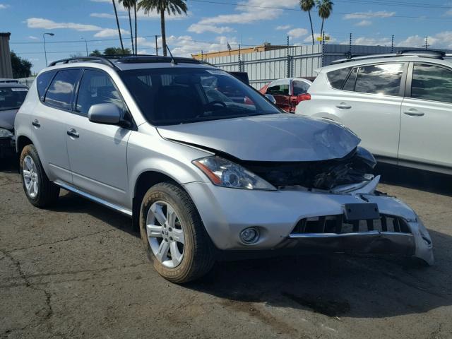 JN8AZ08WX7W636682 - 2007 NISSAN MURANO SL SILVER photo 1