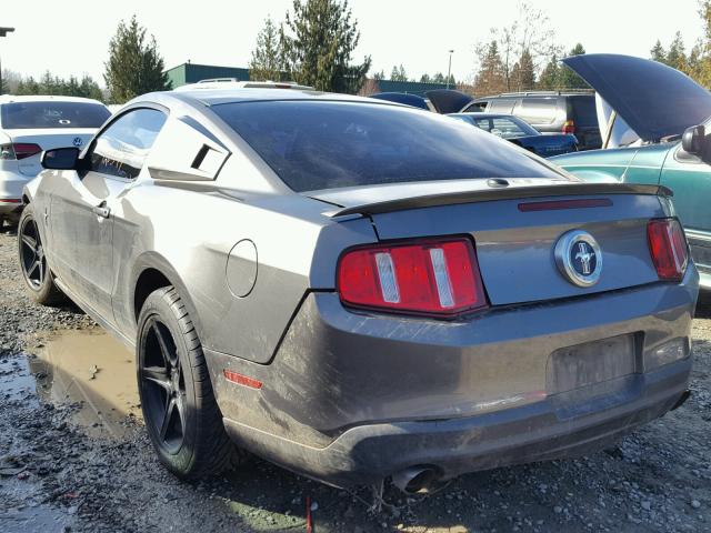 1ZVBP8AM6B5159225 - 2011 FORD MUSTANG GRAY photo 3