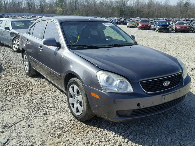 KNAGE123185233619 - 2008 KIA OPTIMA LX GRAY photo 1