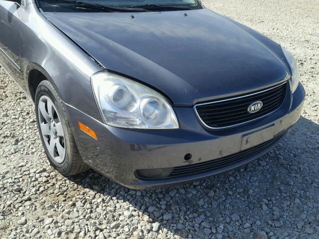 KNAGE123185233619 - 2008 KIA OPTIMA LX GRAY photo 9