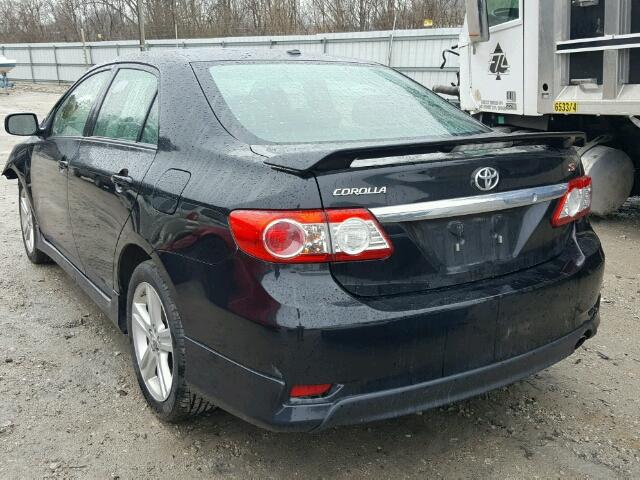 2T1BU4EE7DC007421 - 2013 TOYOTA COROLLA BA BLACK photo 3