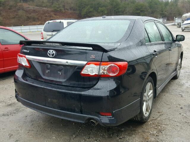 2T1BU4EE7DC007421 - 2013 TOYOTA COROLLA BA BLACK photo 4