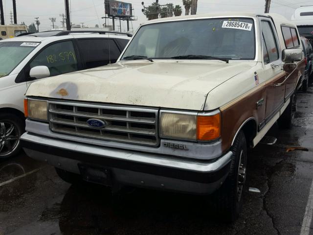 1FTHF2516HPB08009 - 1987 FORD F250 TWO TONE photo 2