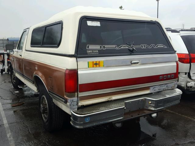 1FTHF2516HPB08009 - 1987 FORD F250 TWO TONE photo 3