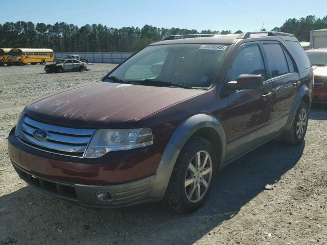 1FMDK02W08GA25508 - 2008 FORD TAURUS X S BURGUNDY photo 2